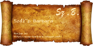Szép Barbara névjegykártya